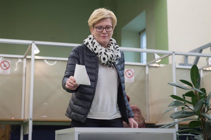 La candidata de Unión Patriótica y vencedora de las elecciones de 2020 en Lituania, Ingrida Simonyte.