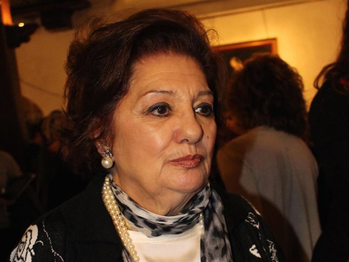 Dolores Abril, en una de sus últimas apariciones públicas, en el año 2015