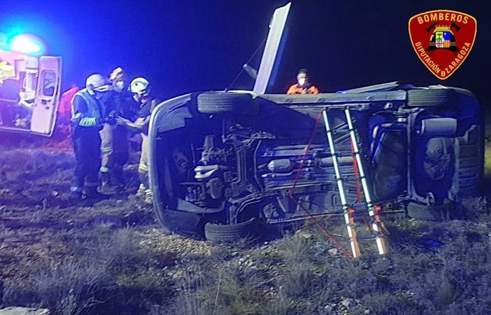 Dos mujeres resultan heridas en un accidente de tráfico en la A-211, entre Embid y Santed.