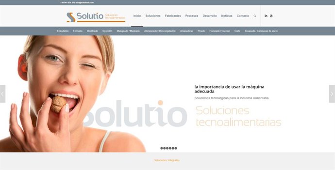 Nueva web de la empresa Solutio