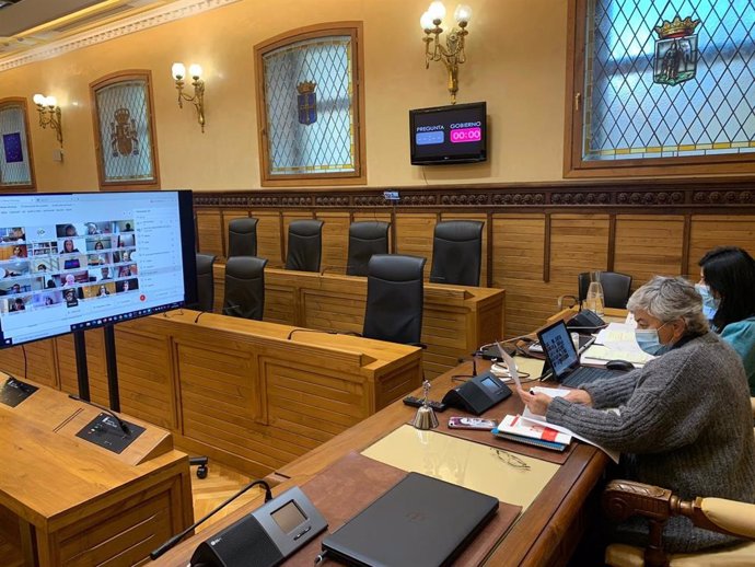 Pleno Municipal de Gijón, telemático