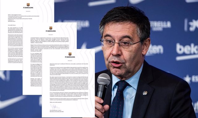 Carta enviada por el presidente del FC Barcelona, al Govern de la Generalitat, sobre la celebración de la moción de censura en contra de su Junta Directiva