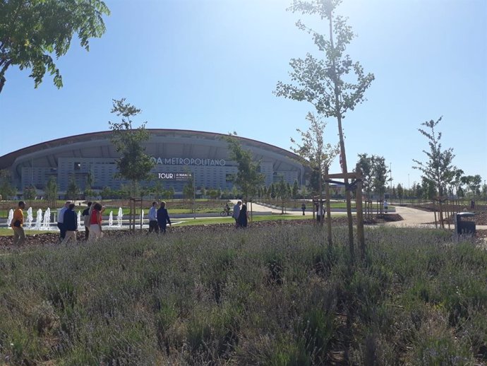 Imagen del entorno del estadio Wanda Metropolitano.