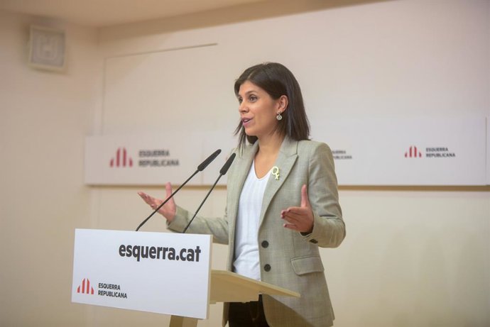 La secretria general adjunta i portaveu d'ERC, Marta Vilalta, en roda de premsa telemtica.