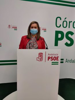 María Jesús Serrano en la sede del PSOE de Córdoba.