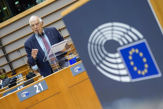 Josep Borrell, en el Parlamento europeo en Bruselas