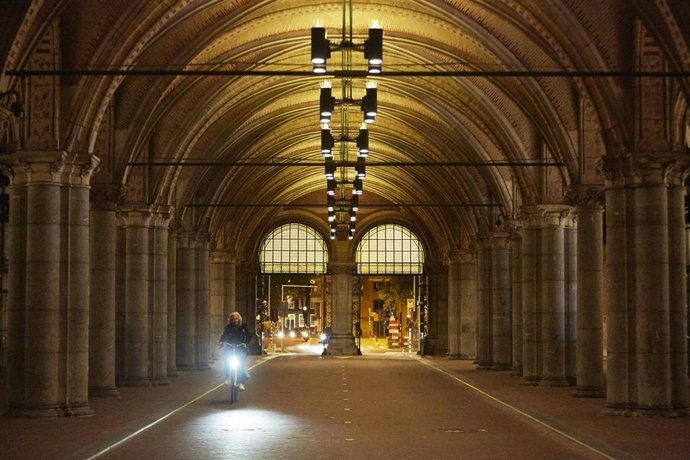 Un ciclista en Ámsterdam