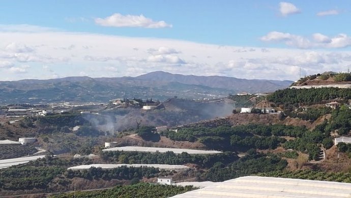 Incendio forestal declarado en Vélez-Málaga, ya extinguido