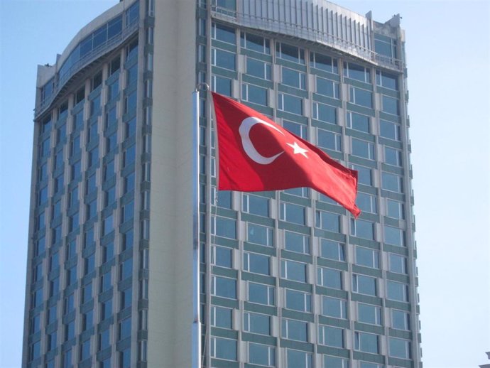 Imagen de archivo de una bandera de Turquía.