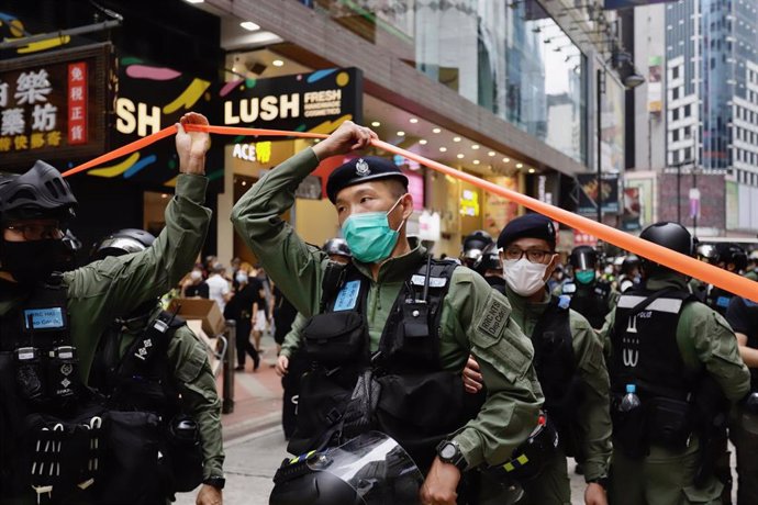 Despliegue policial en Hong Kong