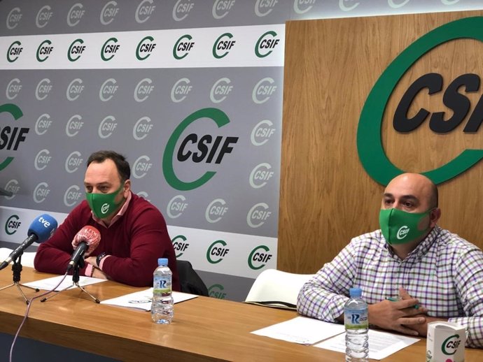 Representantes de CSIF ofrecen una rueda de prensa sobre la situación en Amulancias Tenorio