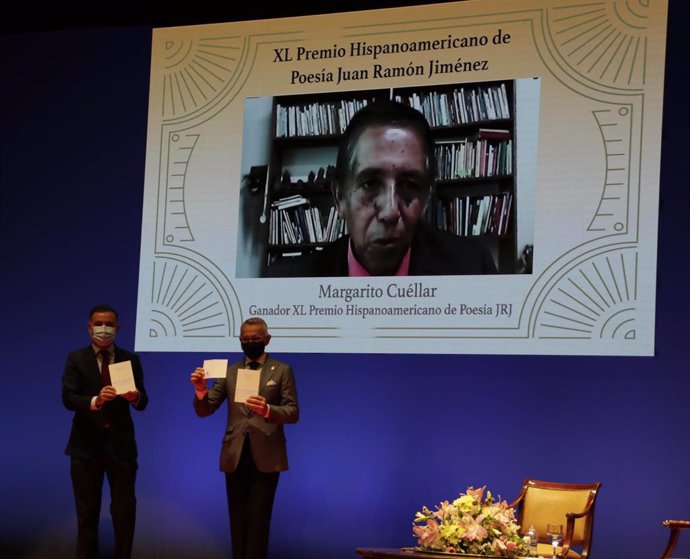 Concesión del Premio Hispanoamericano de Poesía Juan Ramón Jiménez a Margarito Cuéllar