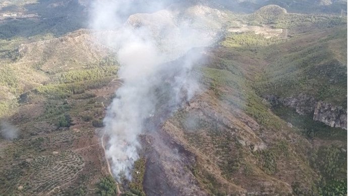 L'incendi en la serra de Tivissa (Tarragona), ja extingit. 