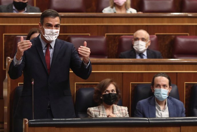 El president del Govern central, Pedro Sánchez, al Congrés dels Diputats. Madrid, (Espanya), 28 d'octubre del 2020. 