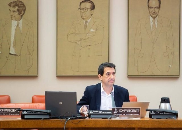 El responsable de Análisis Económico BBVA Research, Rafael Doménech, en su intervención en el Congreso este viernes