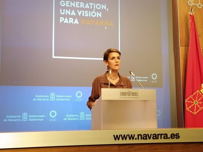 La presidenta de Navarra, María Chivite.