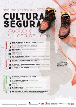 Cartel de la nueva programación del segundo semestre del Auditorio Ciudad de León.
