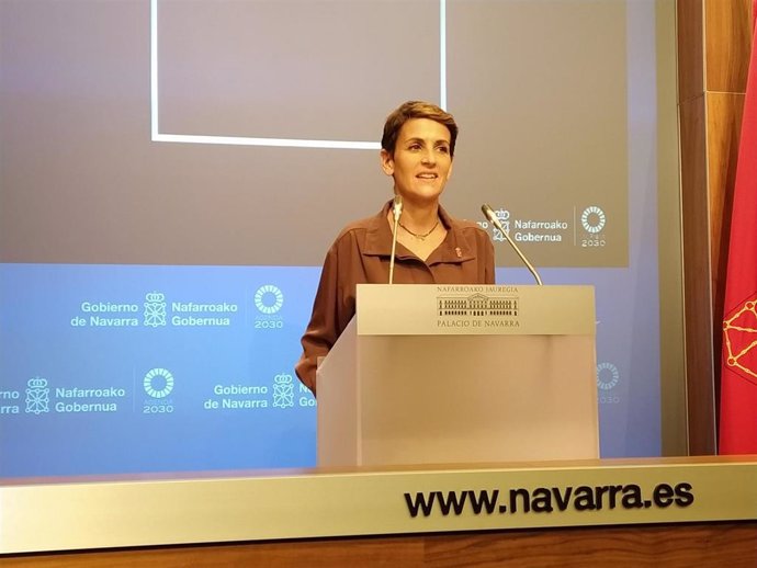 La presidenta navarra, María Chivite.