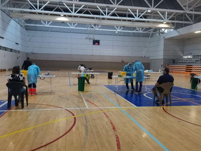 Imagen de archivo del cribado de covid-19 realizado en Linares.