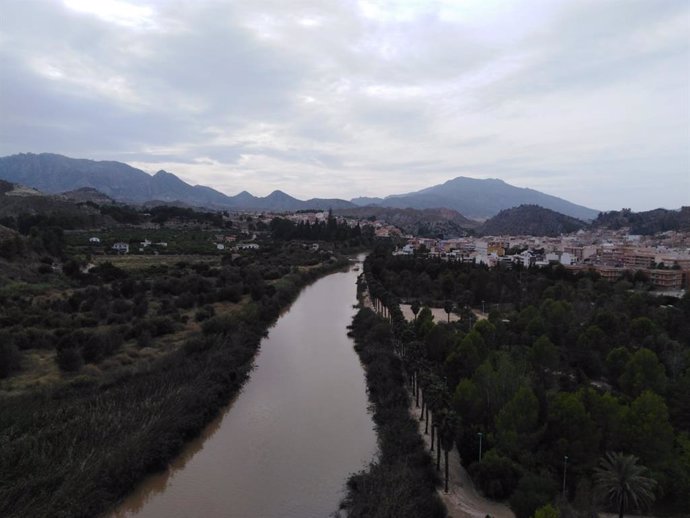 Aspecto del municipio de Blanca, en Murcia, y del río Segura una semana después de la DANA