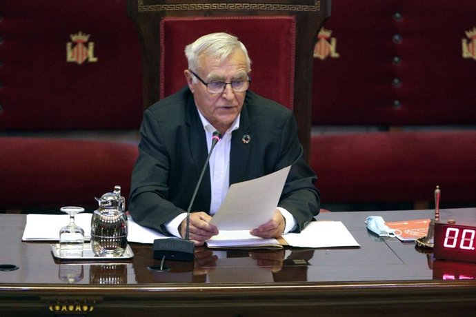 El alcalde de Valncia, Joan Ribó, durante el Debate sobre el Estado de la Ciudad.