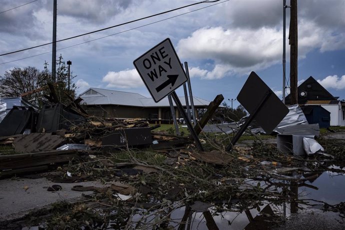 Imagen de archivo del estado de Luisiana después del paso de un huracán este verano.