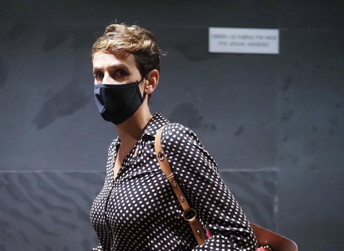 La presidenta del Gobierno de Navarra, María Chivite, en el Parlamento de Navarra en una imagen de archivo.