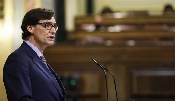El ministre de Sanitat, Salvador Illa, en una sessió plenria al Congrés dels Diputats. Madrid, (Espanya), 15 d'octubre del 2020.