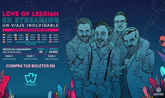 El 'Viaje inolvidable' de Love of Lesbian llega a más de 15 países americanos vía streaming