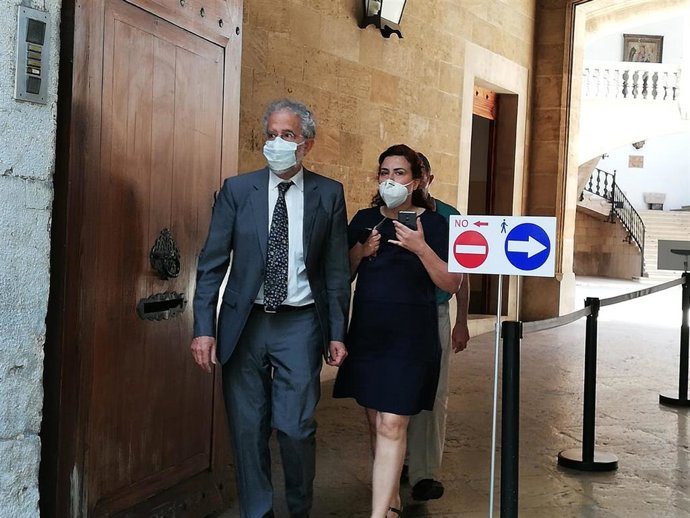 El magistrado Carlos Gómez, saliendo del TSJIB, en una imagen de archivo.