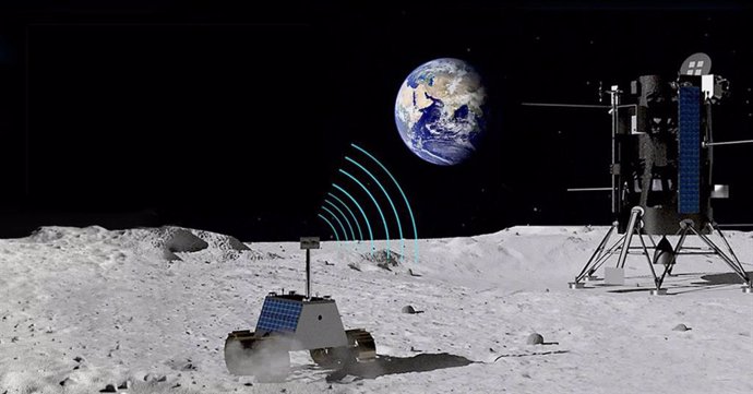 Modelo de estación lunar  móvil 4G que verifica la ESA