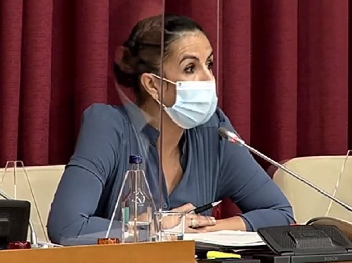 La concejala de Economía y Hacienda, Esmeralda Campos, defiende las Ordenanzas fiscales del Ayuntamiento de Logroño para 2021.