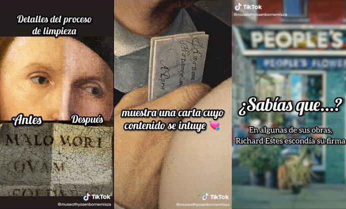 Publicaciones del Museo Thyssen-Bornemisza en TikTok