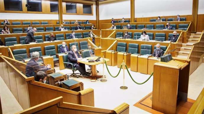 Interior del pleno del Parlamento Vasco