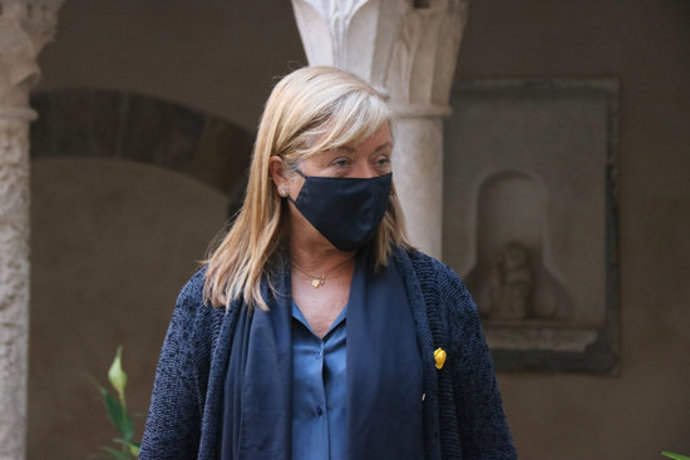 Pla curt de la consellera de Cultura, ngels Ponsa, en una visita al Monestir de Sant Daniel de Girona aquest dijous 29 d'octubre de 2020. (Horitzontal)