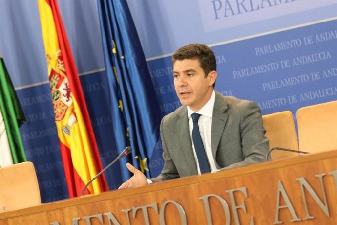 El portavoz de Ciudadanos (Cs) en el Parlamento andaluz, Sergio Romero, en una foto de archivo.