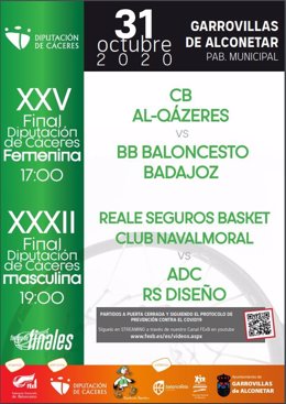 El Trofeo de Baloncesto de la Diputación de Cáceres se disputa este sábado en Garrovillas