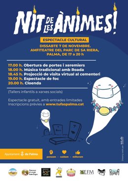 Cartel promocional de las actividades organizadas en Palma en motivo de la 'Nit de les nimes'