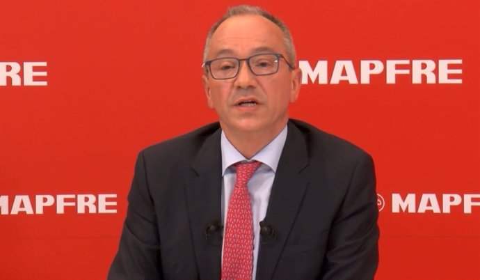 El director general corporativo financiero (CFO) y vocal del consejo de administración de Mapfre, Fernando Mata, en la presentación de resultados del tercer trimestre de 2020.