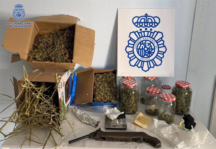 Estupefacientes encontrados por la Policía Nacional en una fiesta ilegal en Alcázar de San Juan
