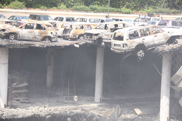 Aparcamiento del centro comercial Westgate de la capital de Kenia, Nairobi, tras el atentado de Al Shabaab en 2013