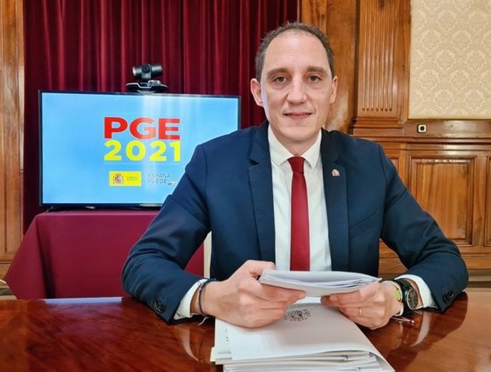 Pla mitj del subdelegat del govern de l'Estat a Lleida, José Crespín, durant la valoració del projecte de pressupostos de l'Estat per al 2021, el 30 d'octubre del 2020. (Horitzontal)