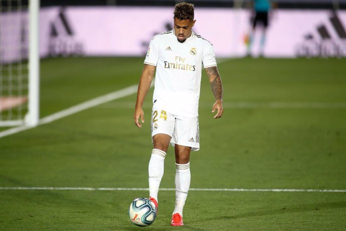 Mariano of Real Madrid in action during the spanish league, LaLiga, football match played between Real Madrid and RCD Mallorca at Alfredo Di Stefano Stadium on June 24, 2020 in Villarreal, Spain. The Spanish La Liga is restarting following its break cau