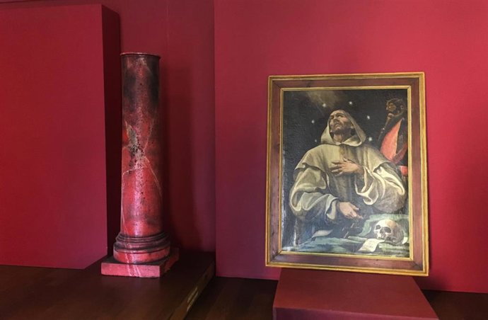 La DPZ restaura un lienzo de San Bruno del siglo XVIII, obra del pintor aragonés Fray Manuel Bayeu.