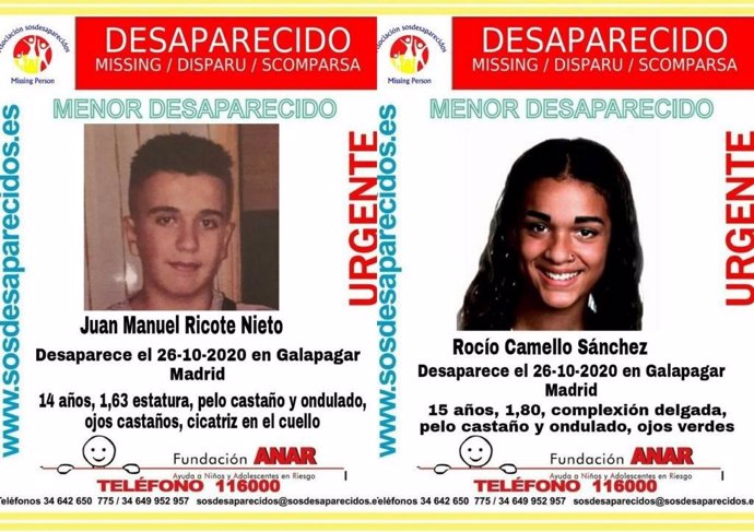 Buscan a dos menores desaparecidos desde el lunes en Galapagar