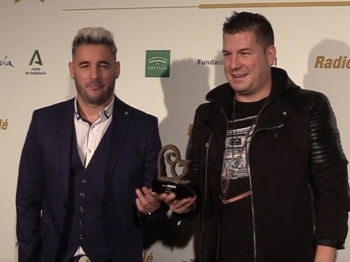 El dúo Andy y Lucas en la pasada edición de la VI edición de los premios Radiolé.