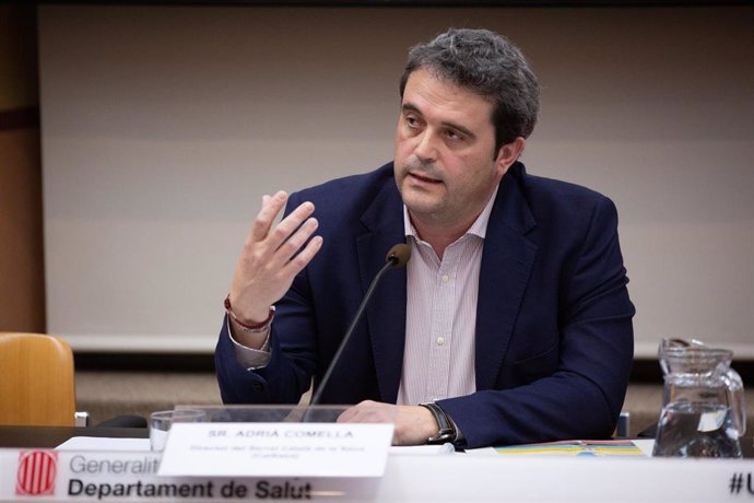 El director del Servicio Catalán de la Salud de la Generalitat, Adri Comella, comparece en rueda de prensa para informar de los efectos del coronavirus en Catalunya el 13 de marzo de 2020.
