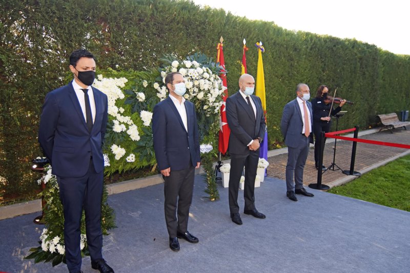 Homenaje del Grupo Albia a los fallecidos en Torrejón