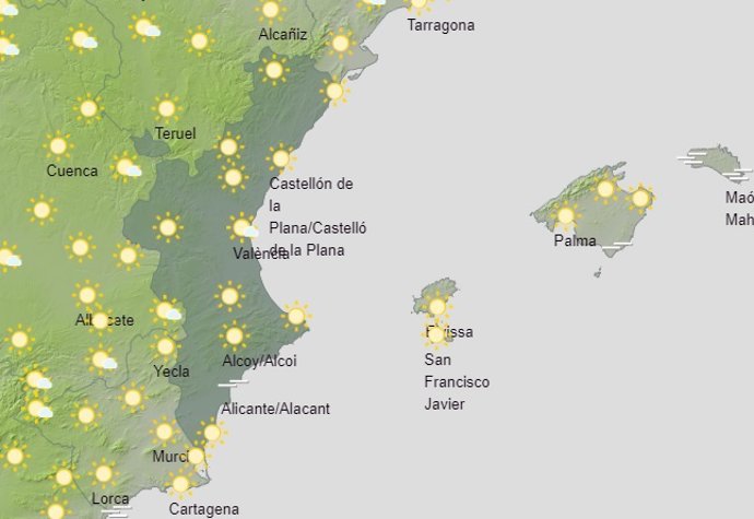Predicción del tiempo para este domingo 1 de noviembre