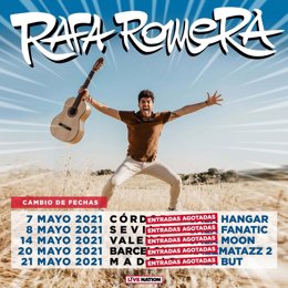 Imagen promocional de la gira de presentación en 2021 del cordobés Rafa Romera.